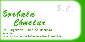 borbala chmelar business card